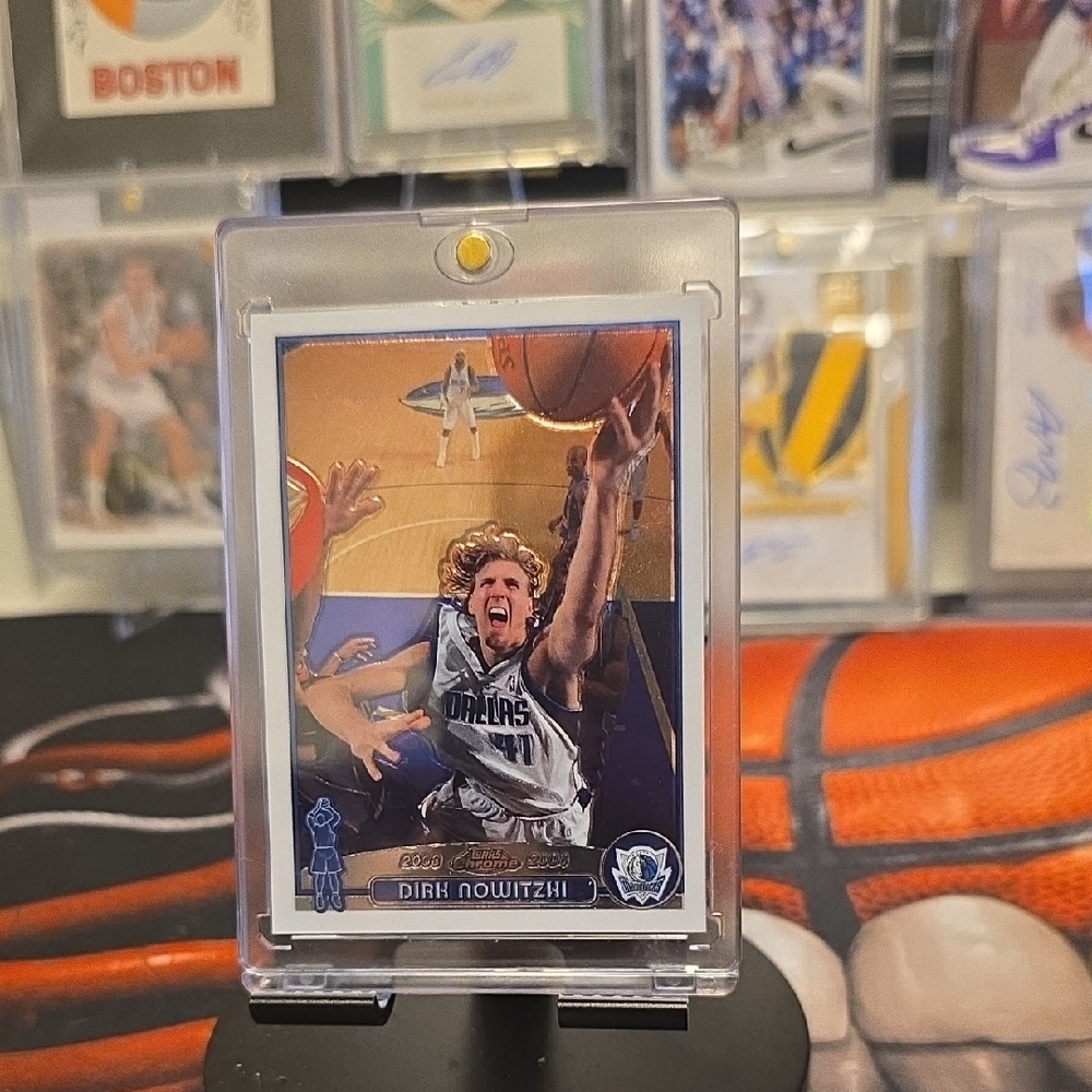 Basketball Trading Card with Blue and White Accents